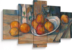 Obraz - Paul Cézanne, Still Life with Milk Jug and Fruit, reprodukcia (150x105 cm)