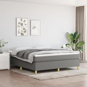 Boxspring posteľ s matracom tmavosivá 180x200 cm látka 3144539