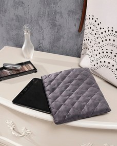 Puzdro na tablet Velvet farba produktu sivá látka lesklá, zamatová