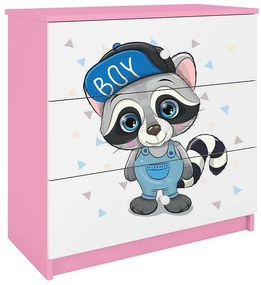 Detská komoda Babydreams ružová – Medvedík Čistotný