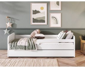 Biela detská posteľ s matracom/s roštom 80x160 cm Duuli – ELTAP