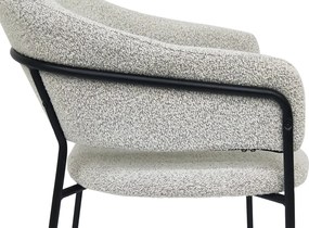 Jedálenská stolička Inga, šedo-béžová štruktúrovaná látka