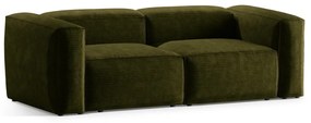 Zelená menčestrová pohovka 224 cm Bergano – Cosmopolitan Design