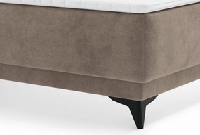 Posteľ Kalla 140x200 cm, svetlo hnedá taupe látka