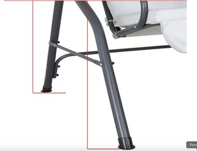 Zahradní houpačka CANOPS světle šedá