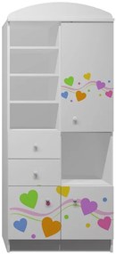 Regál FAREBNÁ SRDIEČKA - TYP D