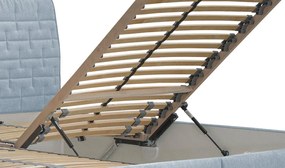 Posteľ Rita 180x200 cm, svetlo modrá látka