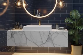 Rea Goya konglomerátové umývadlo, 70 x 46 cm, biela, REA-U8902