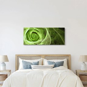 Obraz - Abstraktné ruže zelená (120x50 cm)