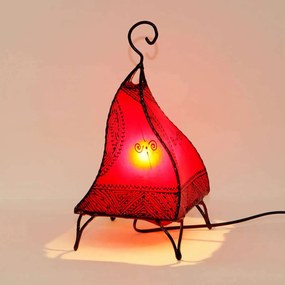 Orientálna henna lampa Fatuta červená