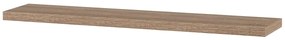 Polička nástenná 120 cm, MDF, 3D dekor dub sonoma, baleno v ochranej fólii - P-002 SON1