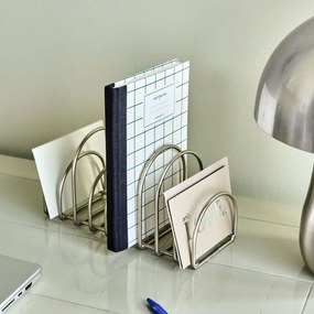 House Doctor Kovový stolný organizér Pampi Brushed Silver