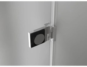 Mexen Lunar-B L, výklopný sprchový kút ľavý 95 x 70 cm, 8mm číre sklo, chrómový profil, 832L-095-070-01-00-L