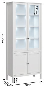 Vitrína Otis 2d2w (biela). Vlastná spoľahlivá doprava až k Vám domov. 1065249