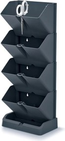 PROSPERPLAST Vertikálne kvetináče s nožnicami na bylinky MINI CASCADE antracit