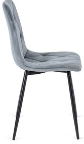 Vintino kreslo BERA Velvet -horčicová farba, nohy sivé - vintino.sk