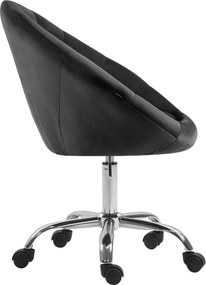 Pracovná stolička London zamat - čierna