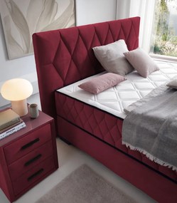 Posteľ Reve 180x200 cm, červená látka