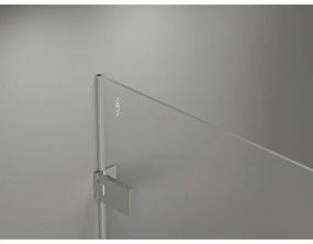 Mexen, Mexen Lunar-F skladacie ľavé sprchové dvere 60 cm, transparentné, brúsený nikel - 836-060-000-97-00-L