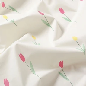 Goldea okrúhly obrus 100% bavlnené plátno - tulipány Ø 140 cm