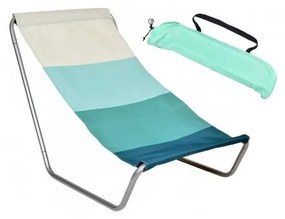 Skladacie plážové kreslo OLEK - modré pruhy
