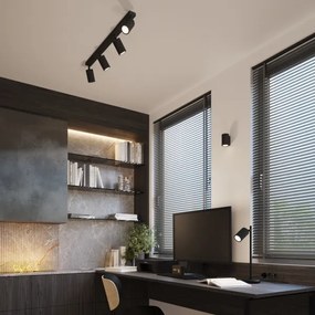 Sollux SL.1584 - Bodové svietidlo KARBON 4xGU10/10W/230V čierna