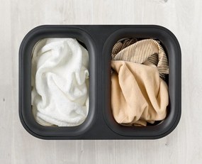 Čierny bambusový kôš na bielizeň 2x45 l Tota Luxe – Joseph Joseph