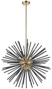 Zuma Line P0491-09C-F7BC - Luster na tyči URCHIN 9xG9/42W/230V zlatá/čierna