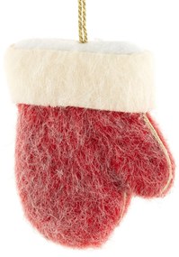 VIANOČNÁ DEKORÁCIA GLOVE SADA 24KS 9X11 CM ČERVENÁ