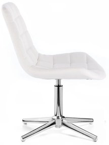 LuxuryForm DESIGN Stolička PARIS na striebornom kríži - biela