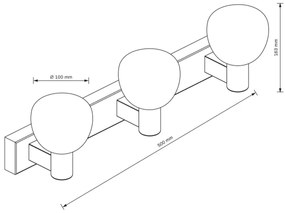 Nástenné svietidlo do kúpeľne POLA 3xG9/5W/230V IP44 čierne/číre