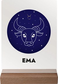 ČistéDrevo Vaše znamenie s menom na akrylovom skle - tmavý stojan Zvolte znamení zvěrokruhu: Blíženci