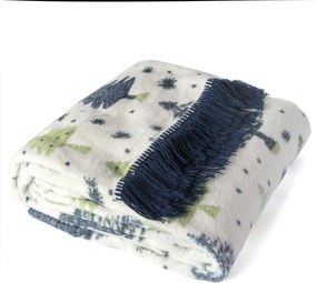 VIANOČNÁ BAVLNENÁ DEKA RUDY13 150X200 CM VZOROVANÁ