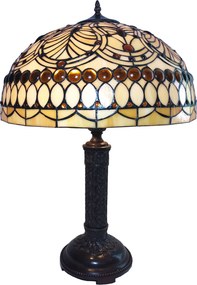 Stolná lampa Tiffany Adélie - Ø 46 * 62 cm E27 / max 2 * 60W