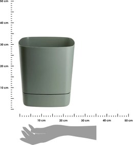 PLASTOVÝ KVETINÁČ CUBI 30X33 CM MÄTOVÁ