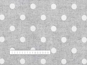 Biante Dekoračný obdĺžnikový obrus Porto PRT-018 Biele bodky na sivom režnom 130x180 cm