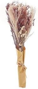 Kytica sušených kvetov 50 cm ružová ZAMORA Beliani