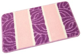 Sada kúpeľňových koberčekov MURCIA ružová / fialová, lístie