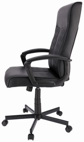 Dekorstudio Kancelárske otočné kreslo COMFORT - čierna ekokoža