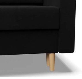 Rohová rozkladacia sedačka BLANK Comfort ľavá, čierna