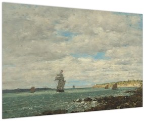 Obraz - Eugène Boudin, Coast of Brittany, reprodukcia (90x60 cm)