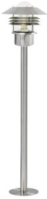 NORDLUX Záhradná stojacia lampa VEJERS, 1xE27, 60W, 92cm, nerezová oceľ