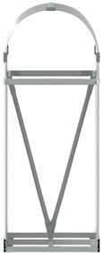 Držiak na polená strieborný 40x45x100 cm pozinkovaná oceľ