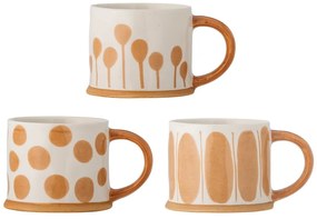 Okrovožlté hrnčeky z kameniny v súprave 3 ks 450 ml Linora – Bloomingville