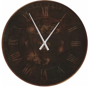 Vintage nástenné hodiny Happy Time, priemer 80 cm