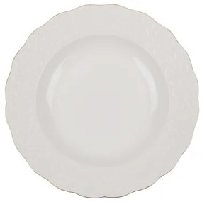 24-dielna jedálenská sada, biela/zlatá, porcelán