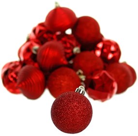 Retlux - Sada vianočných ozdôb 30 ks červená