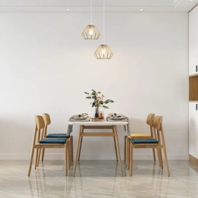 Luster na lanku CEED GOLD 2xE27/60W/230V pr. 28 cm biela/zlatá