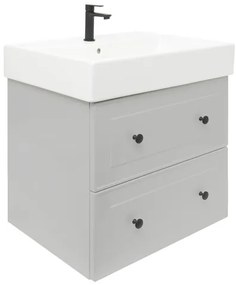 Kúpeľňová skrinka s umývadlom Naturel Forli 60x53x46 cm v šedej farbe mat FORLI60GMUSAT, 1 ks