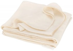 Cotton &amp; Sweets Bambusová deka s čipkou 100x135cm - Vanilla